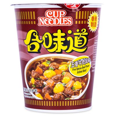 Nissin Five Spices Beef Flavour Cup Noodle 合味道 五香牛肉風味杯面