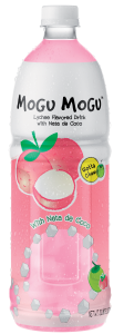 Mogu Mogu Lychee Flavored Drink With Nata De Coco 1L