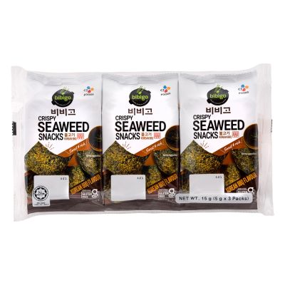 Cj Bibigo Crispy Seaweed Snacks - Korean BBQ Flavour